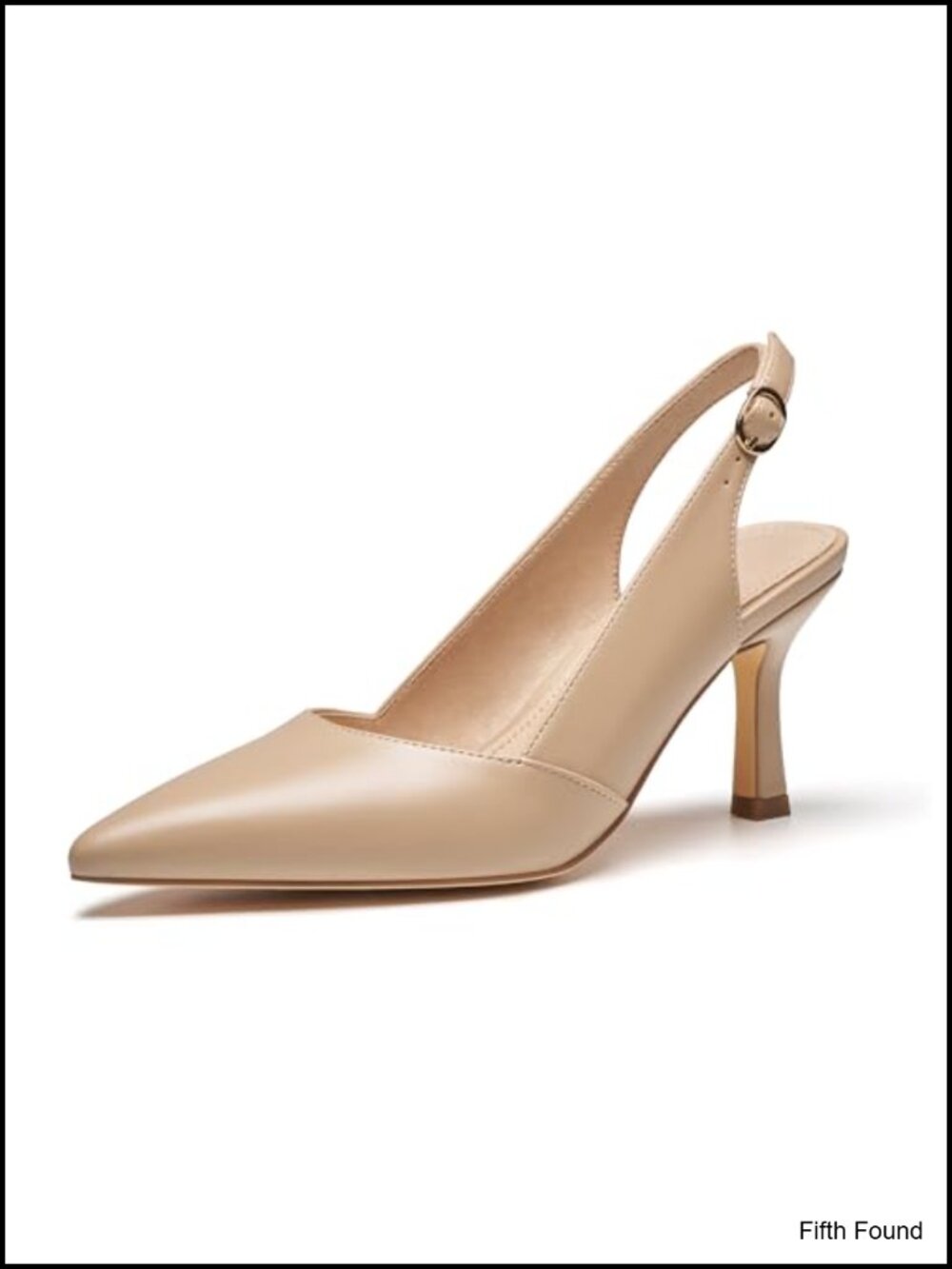 Slingback Kitten Heels Pointed Closed Toe Dressy Pumps for Wedding Office Party